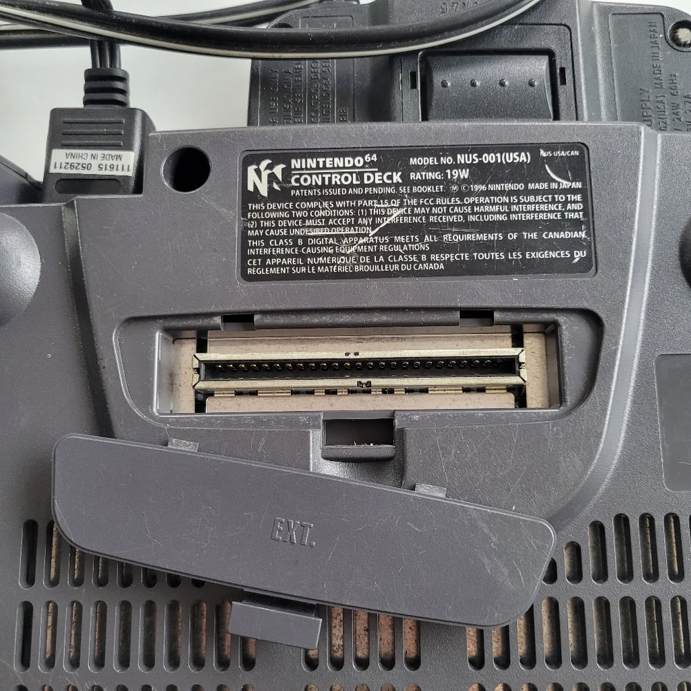Nintendo Console with Gray Controllers